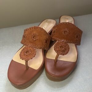 Jacks Stacked Mid Wedge Size 7